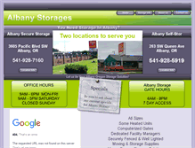Tablet Screenshot of albanystorages.com
